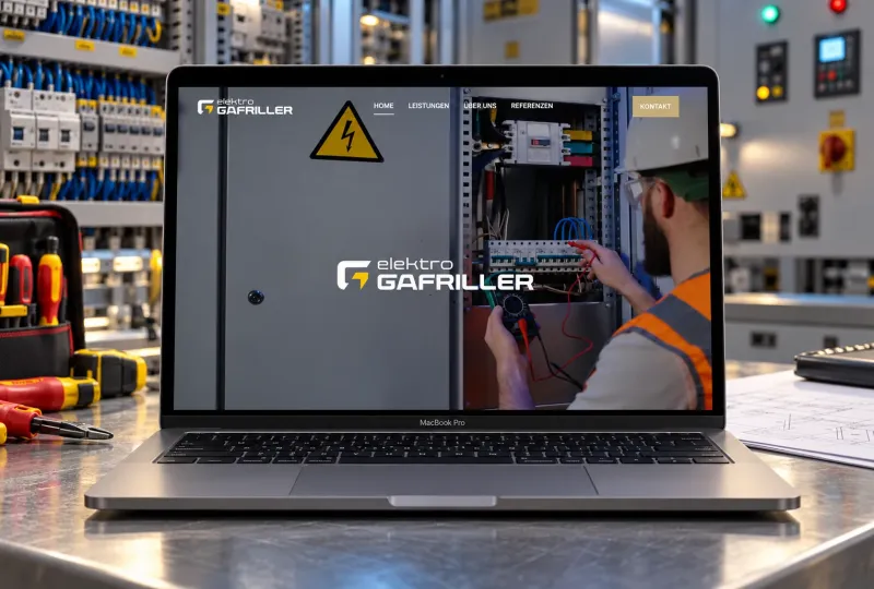 Website von Elektro Gafriller im Geräte-Mockup