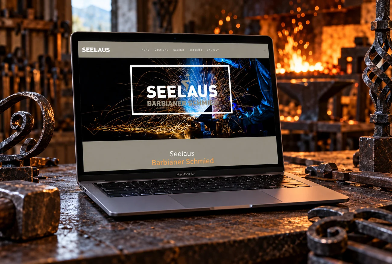 Website von Barbianer Schmied im Geräte-Mockup
