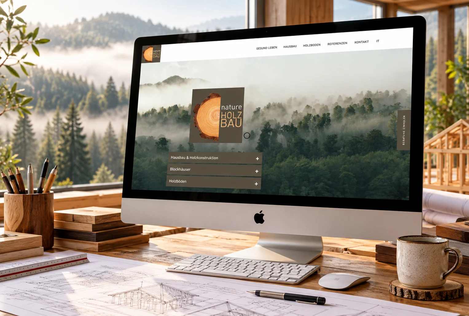 Website von Brennerhaus im Geräte-Mockup