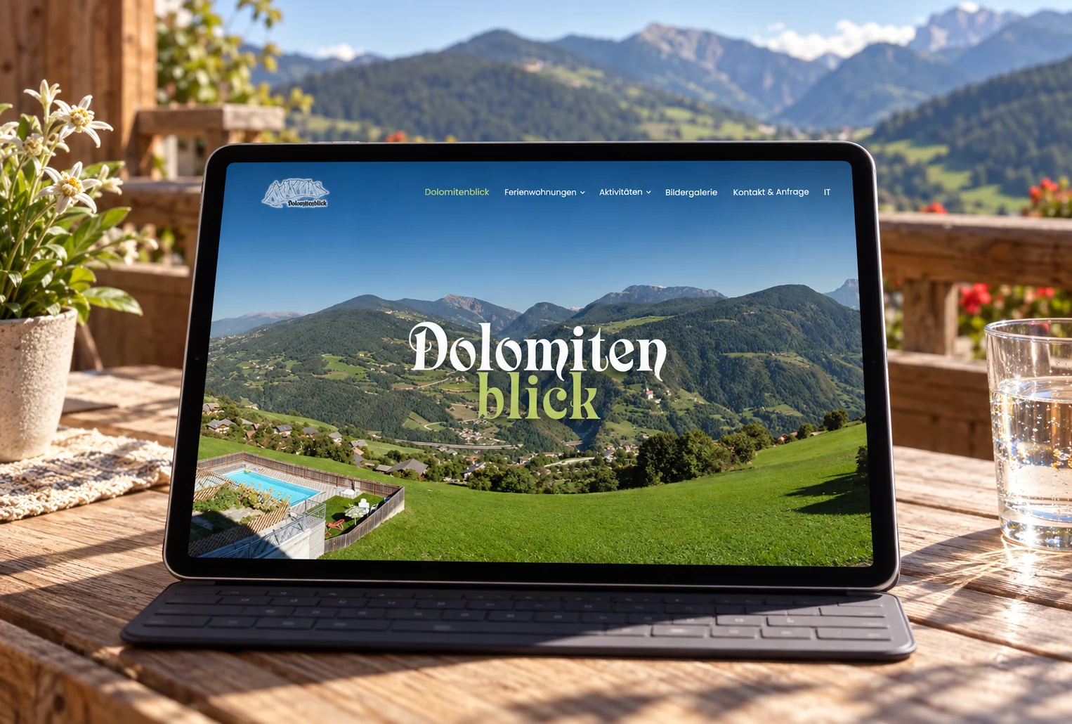 Website von Dolomitenblick im Geräte-Mockup
