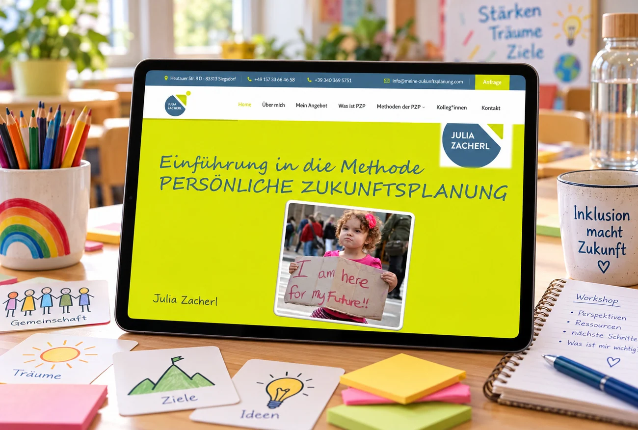 Website von Meine Zukunftsplanung im Geräte-Mockup