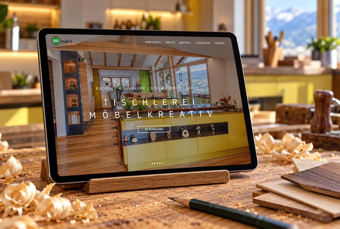 Website von Möbel Kreativ im Geräte-Mockup
