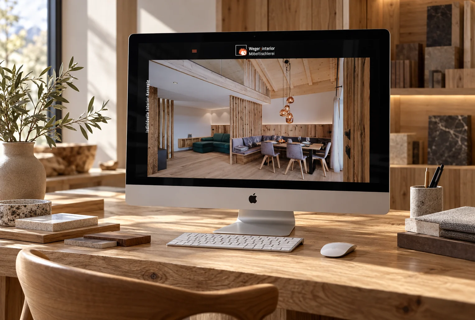 Website von Weger Interior im Geräte-Mockup